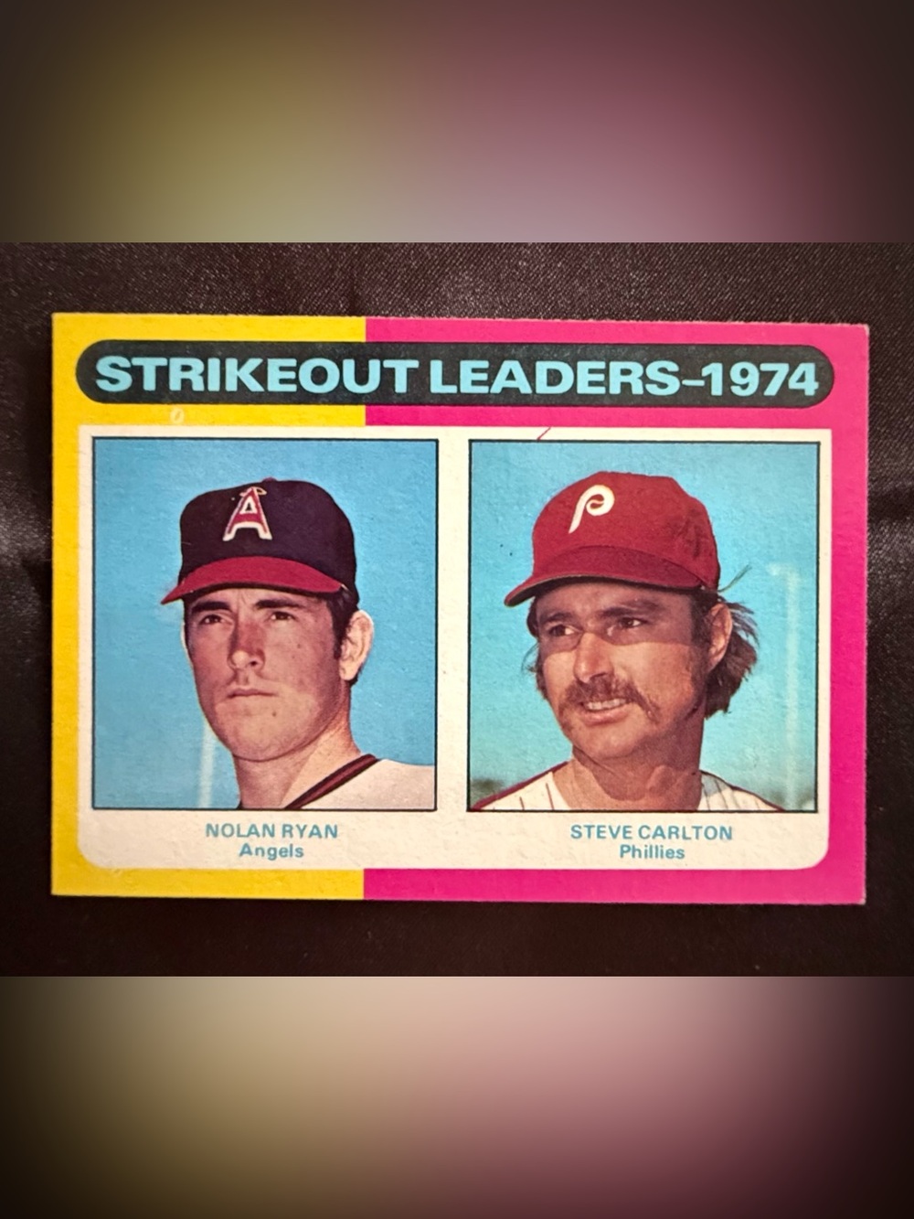 Nolan Ryan & Steve Carlton #312, Topps, HOF, 1975, Strikeout Leaders, MINT